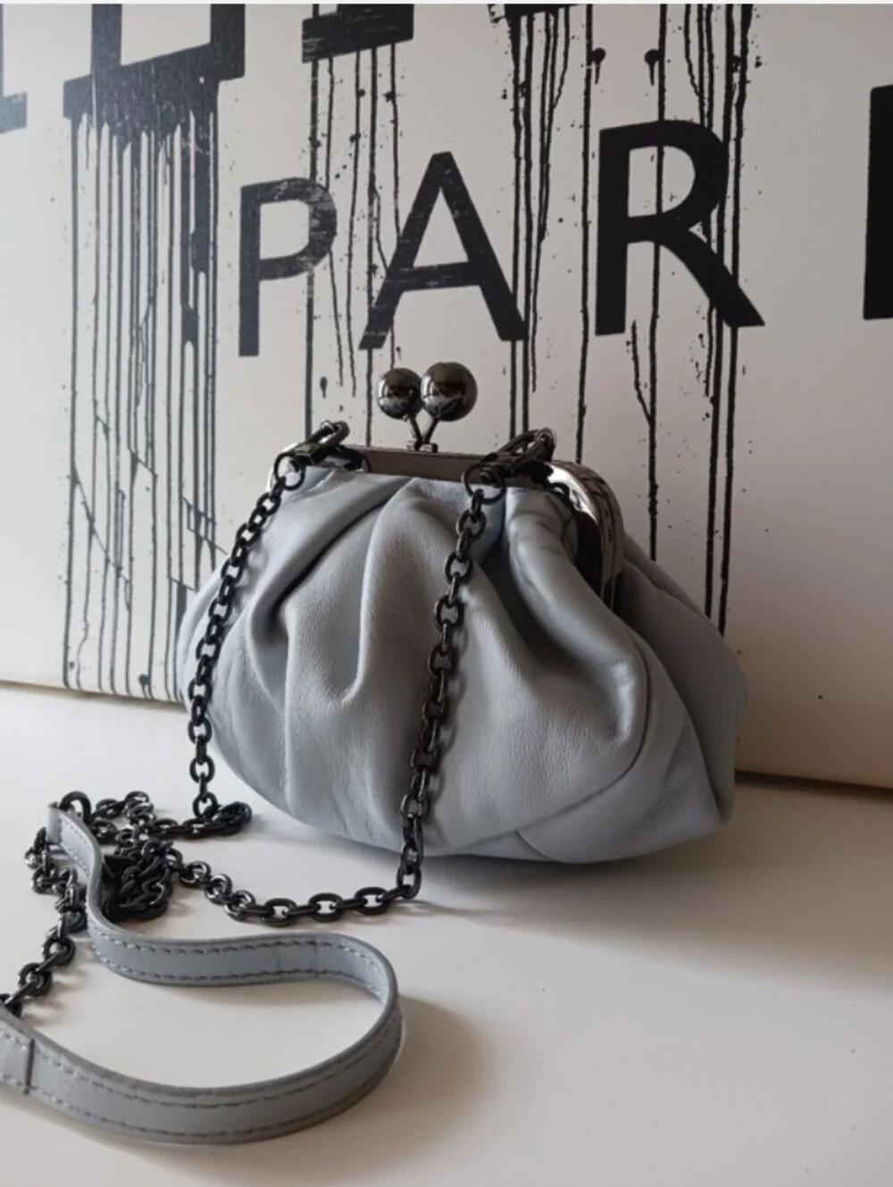 MaxMara Pasticcino Weekend Blue Crossbody Bag